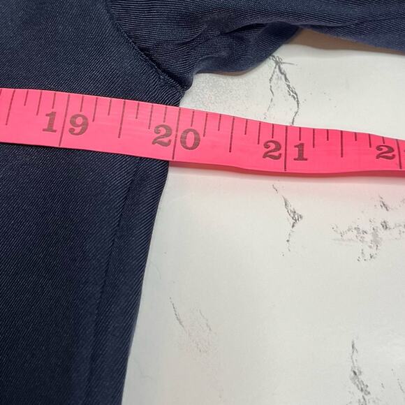 Vince Silk Blend Utility Shirt blue Sz S - Picture 8 of 9